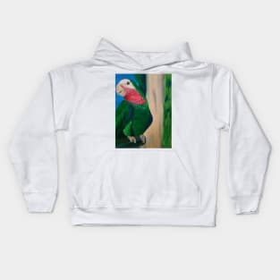 Bahama Green Parrot Kids Hoodie